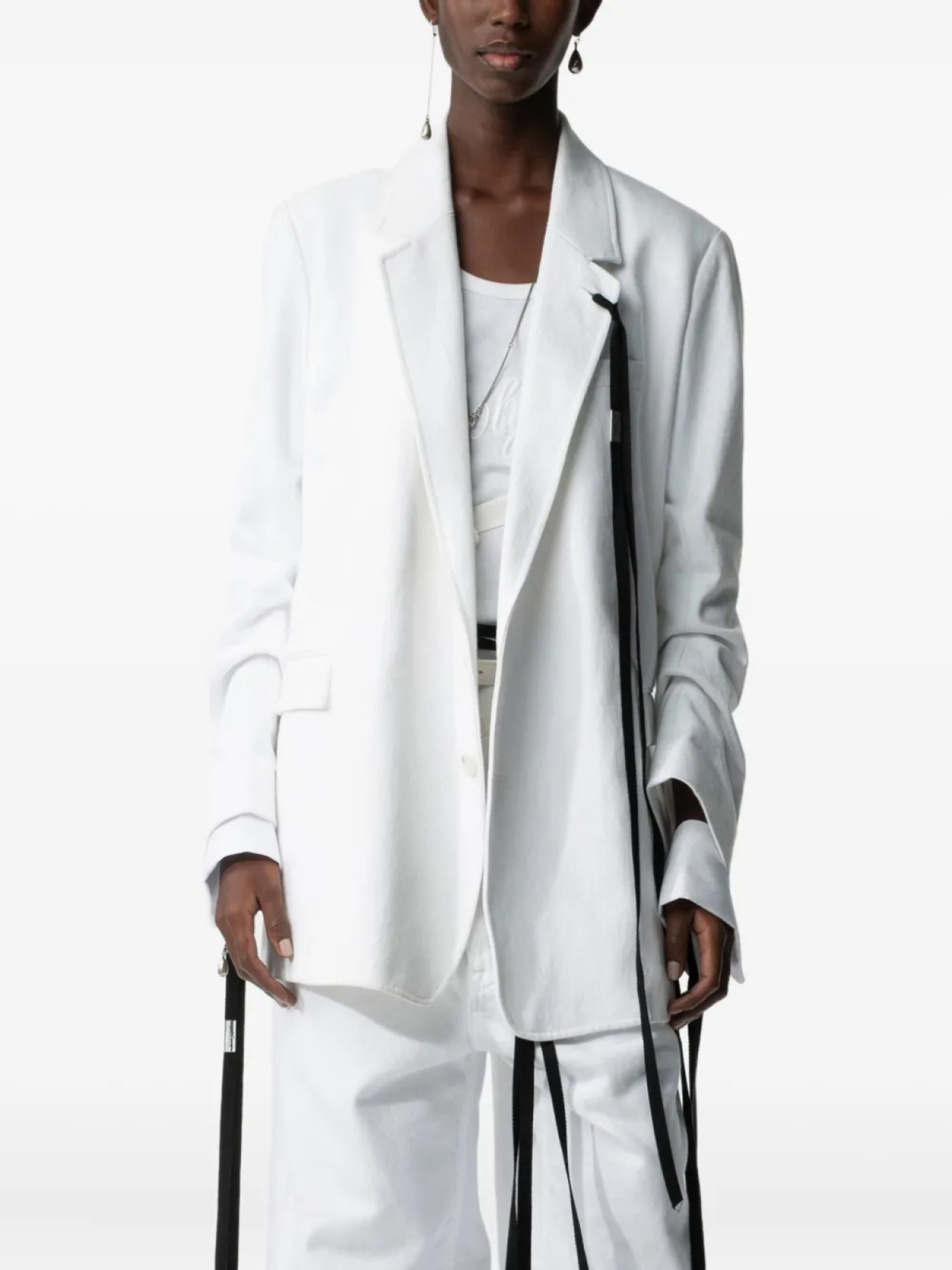 

Однобортный блейзер Ann Demeulemeester, белый