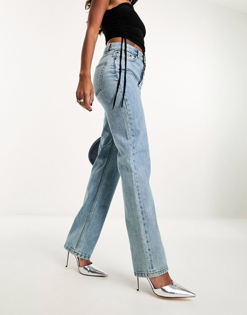 

Светлые винтажные прямые джинсы в стиле 90-х годов ASOS DESIGN
