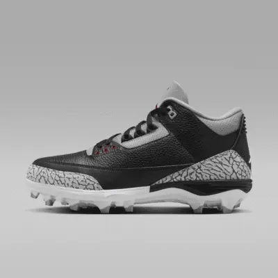 

Бутсы Jordan 3 Mid TD, цвет Black/Cement Grey/White/Fire Red