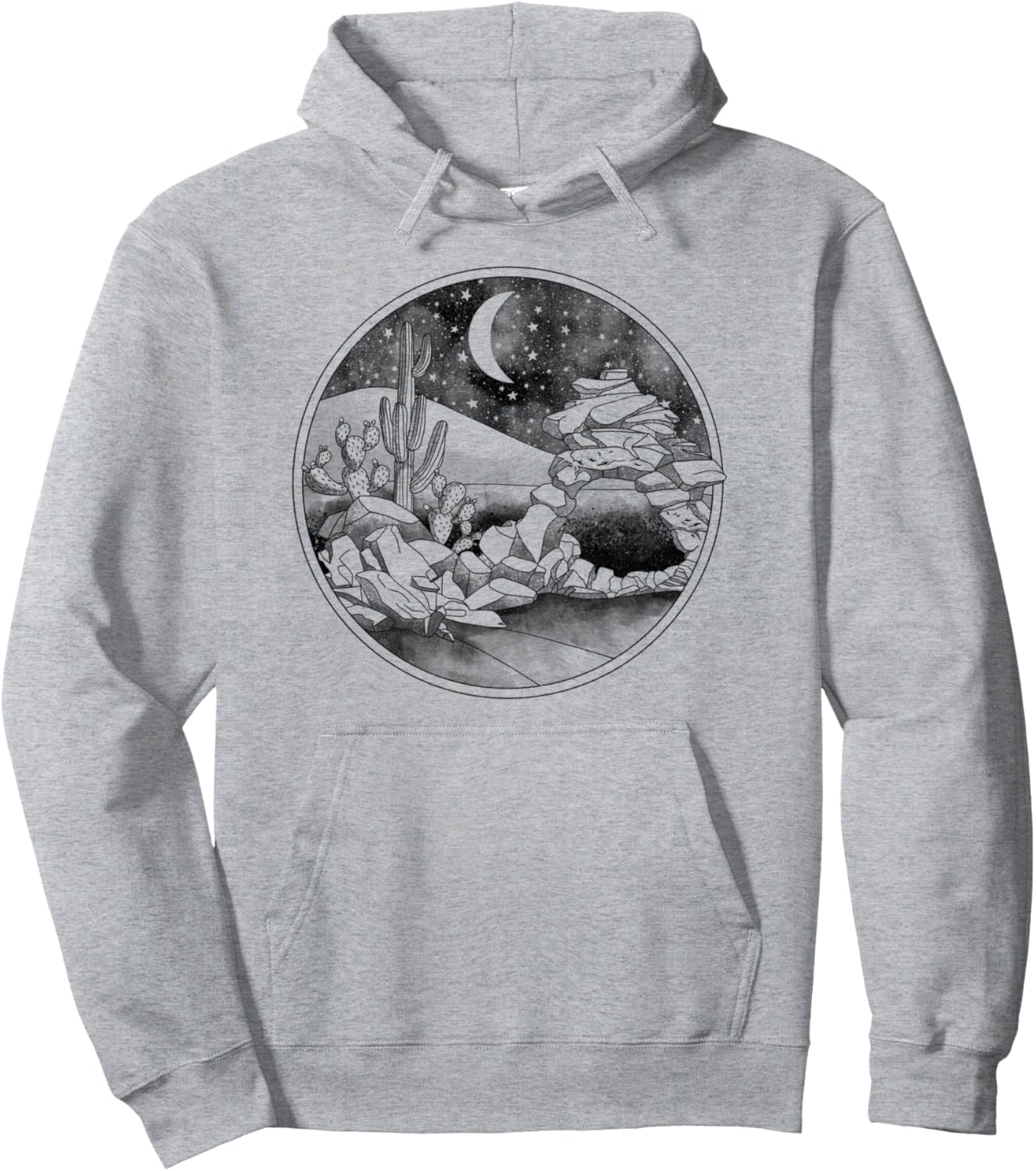 

Худи Desert Night Scene Circle, серая Trendy Apparel