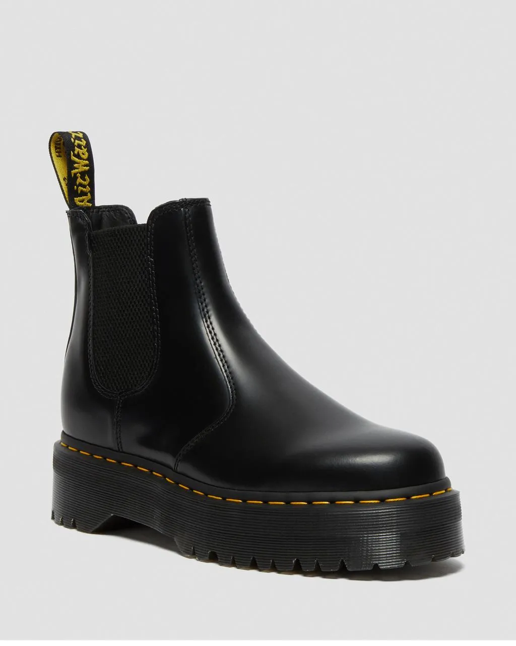 

Dr. Martens 2976 Ботинки челси из гладкой кожи на платформе, цвет Black — Polished Smooth