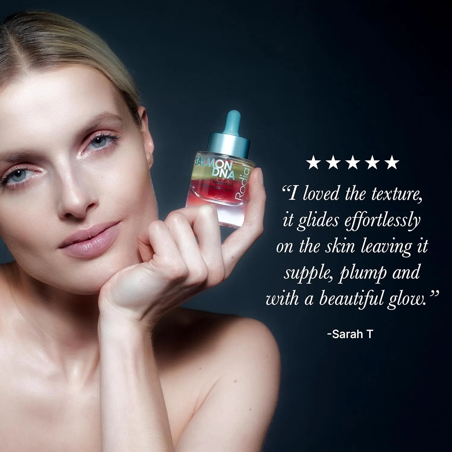 Rodial Salmon DNA Water-Oil 30ml - двухфазное масло для лица с полинуклеотидами для обновления и сияния кожи, легкое увлажняющее средство для ухода за кожей. 887 мл (1 шт.) — фото 4