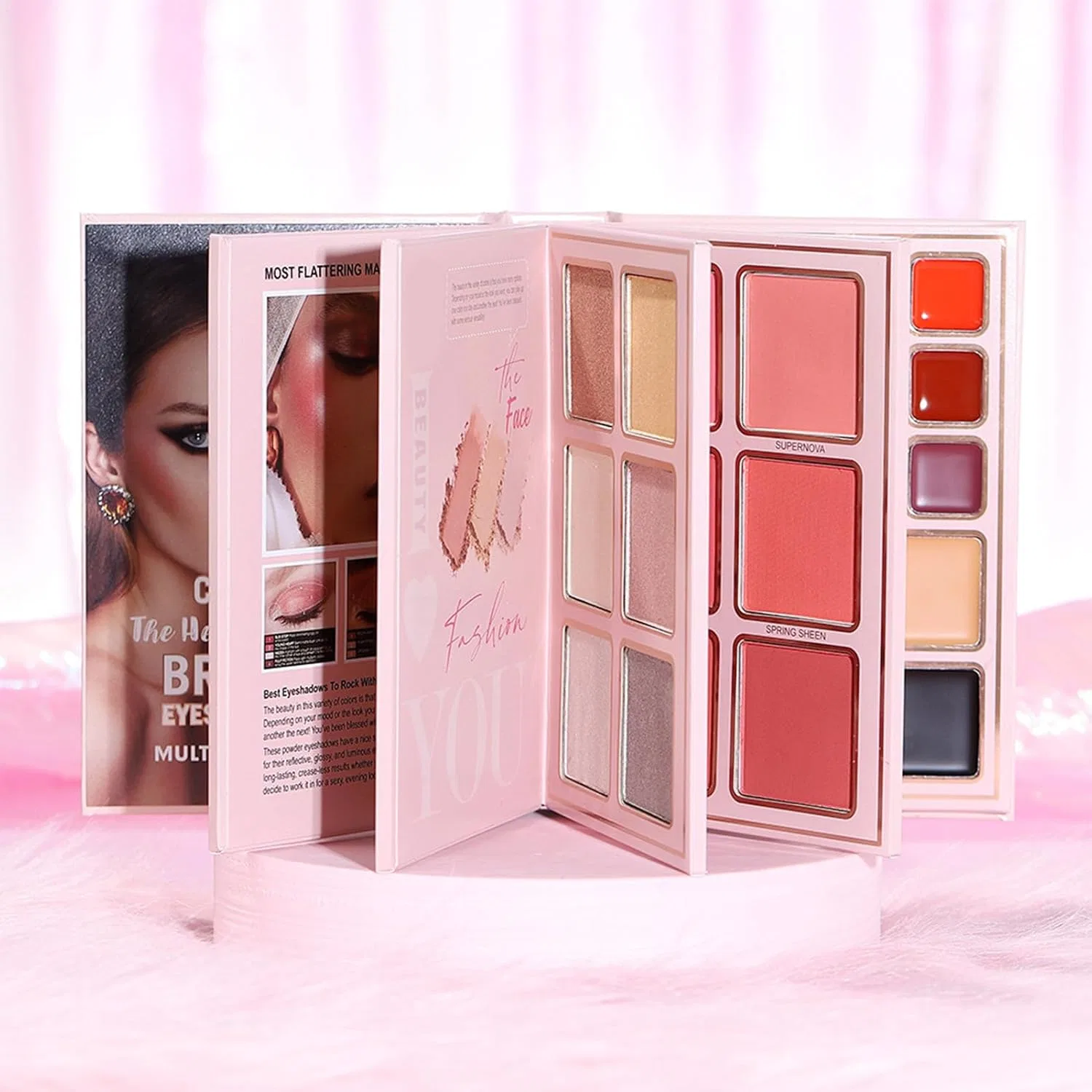Палетка для макияжа Makeup Book Palette Travel, универсальная, для лица — фото 3