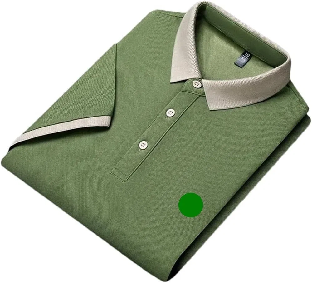 Мужское поло для бега, Solid Color Green