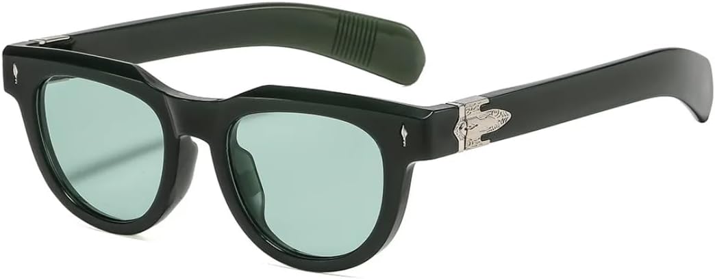 

Классические солнцезащитные очки с заклепками для женщин и мужчин, винтажные солнцезащитные очки в стиле панк, популярные очки с большой оправой для вождения на открытом воздухе SZVVBKK, Green Green