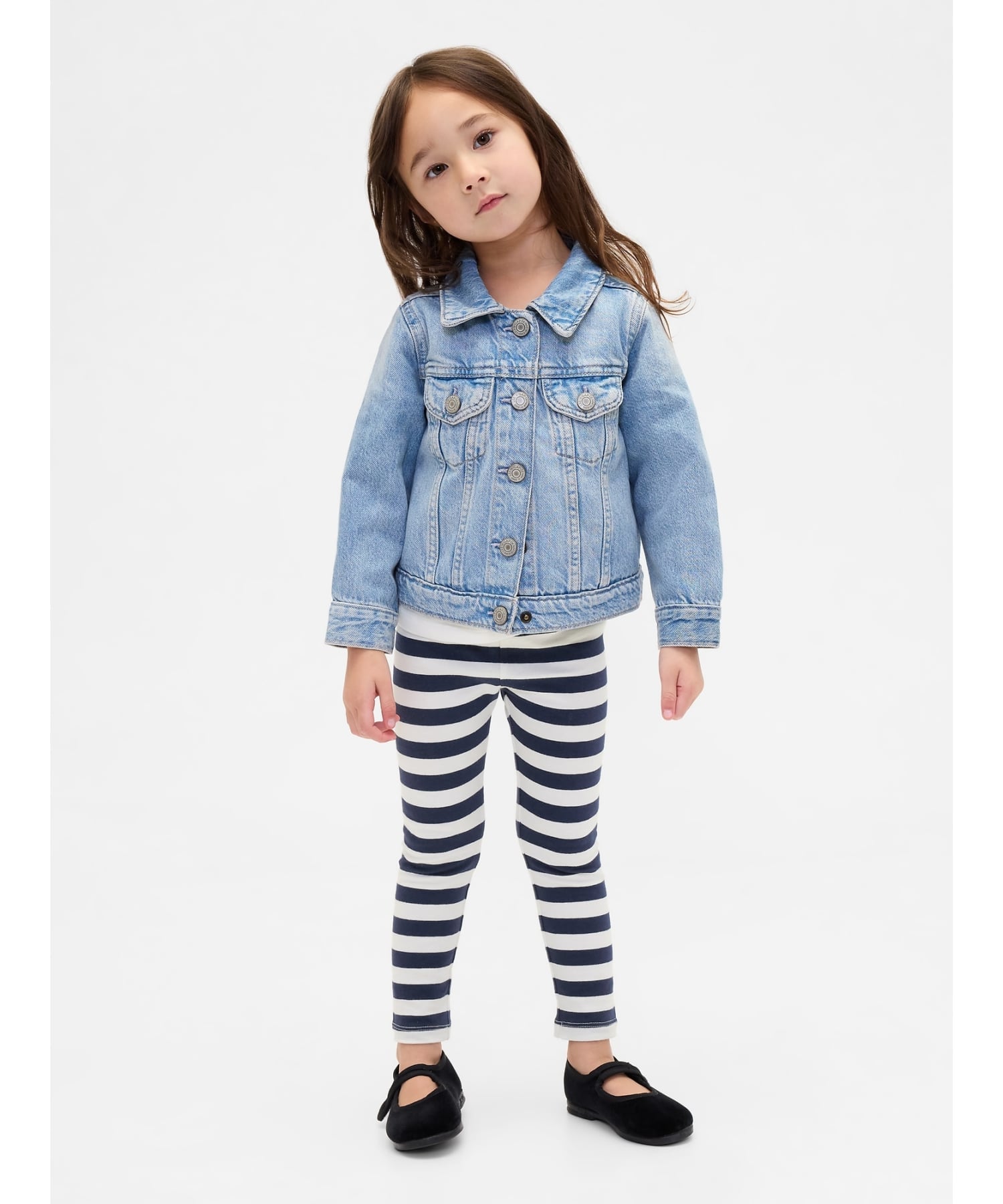Любимые леггинсы Brannan (для малышей/младенцев) Gap, WHITE_NAVY_STRIPE