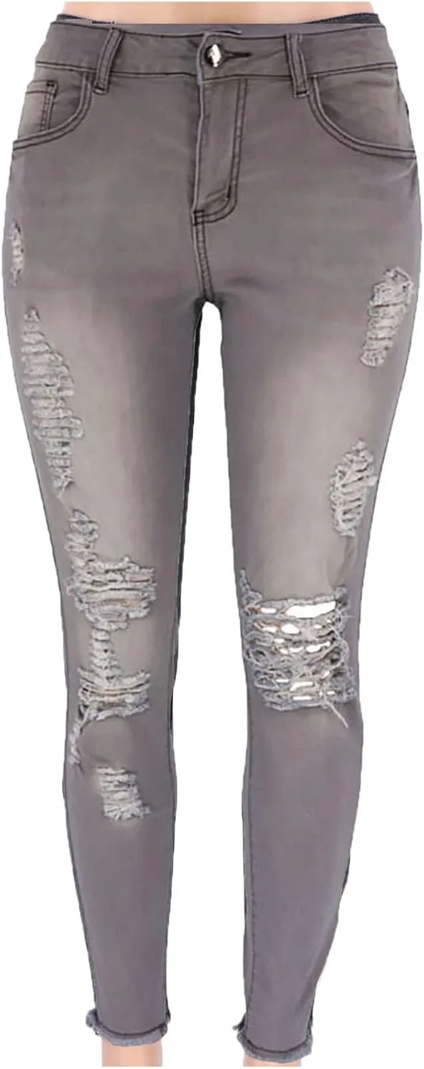 

Симпатичные рваные джинсы для женщин distressed skinny slim fit plus sizes stretchy denim high waisted ankle tight