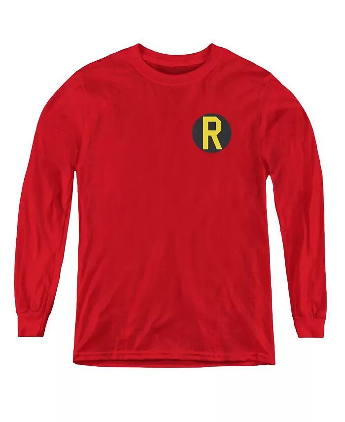 

Свитшот с длинным рукавом Robin Logo для мальчиков DC Comics, красный
