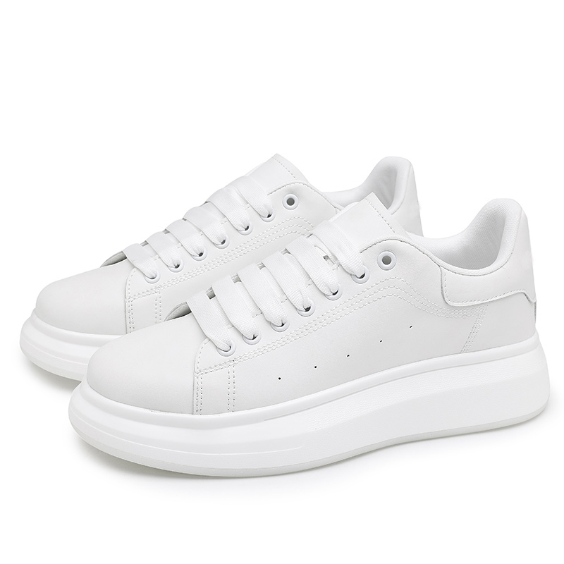 

X-ZONE Антискользящие износостойкие мужские скейтерские кеды низкие - белые с эффектом увеличения роста, цвет White Height Increasing