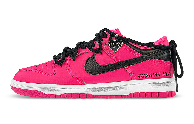 

Кроссовки Nike Dunk Skateboarding Shoes Women's Low-top Black, красный