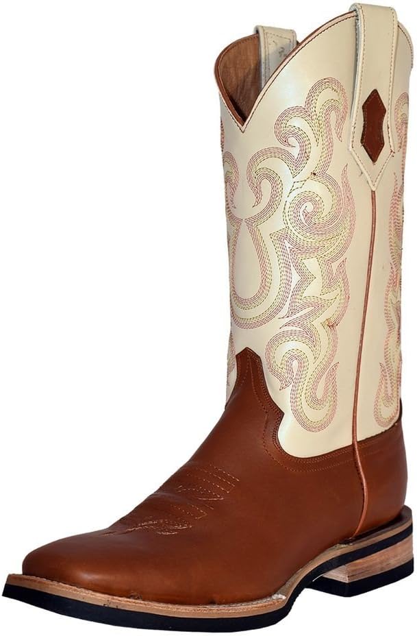 

Мужские повседневные сапоги Ferrini Italia Bronco с вышивкой и принтом Пираруку, квадратный носок, средняя голень - черные, синий/коричневый