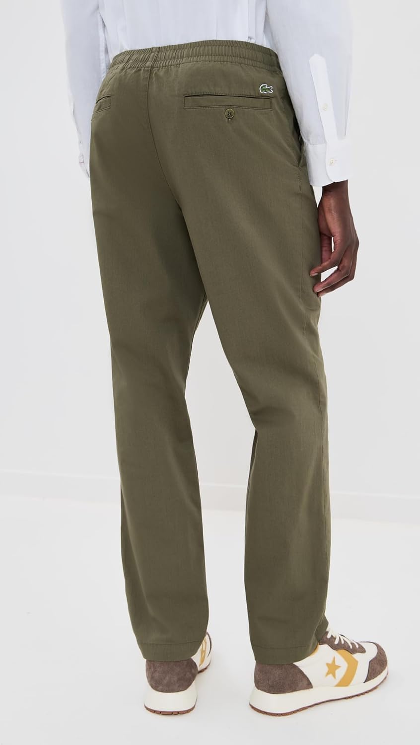 Lacoste мужские классические чинос на резинке, Olive — фото 3