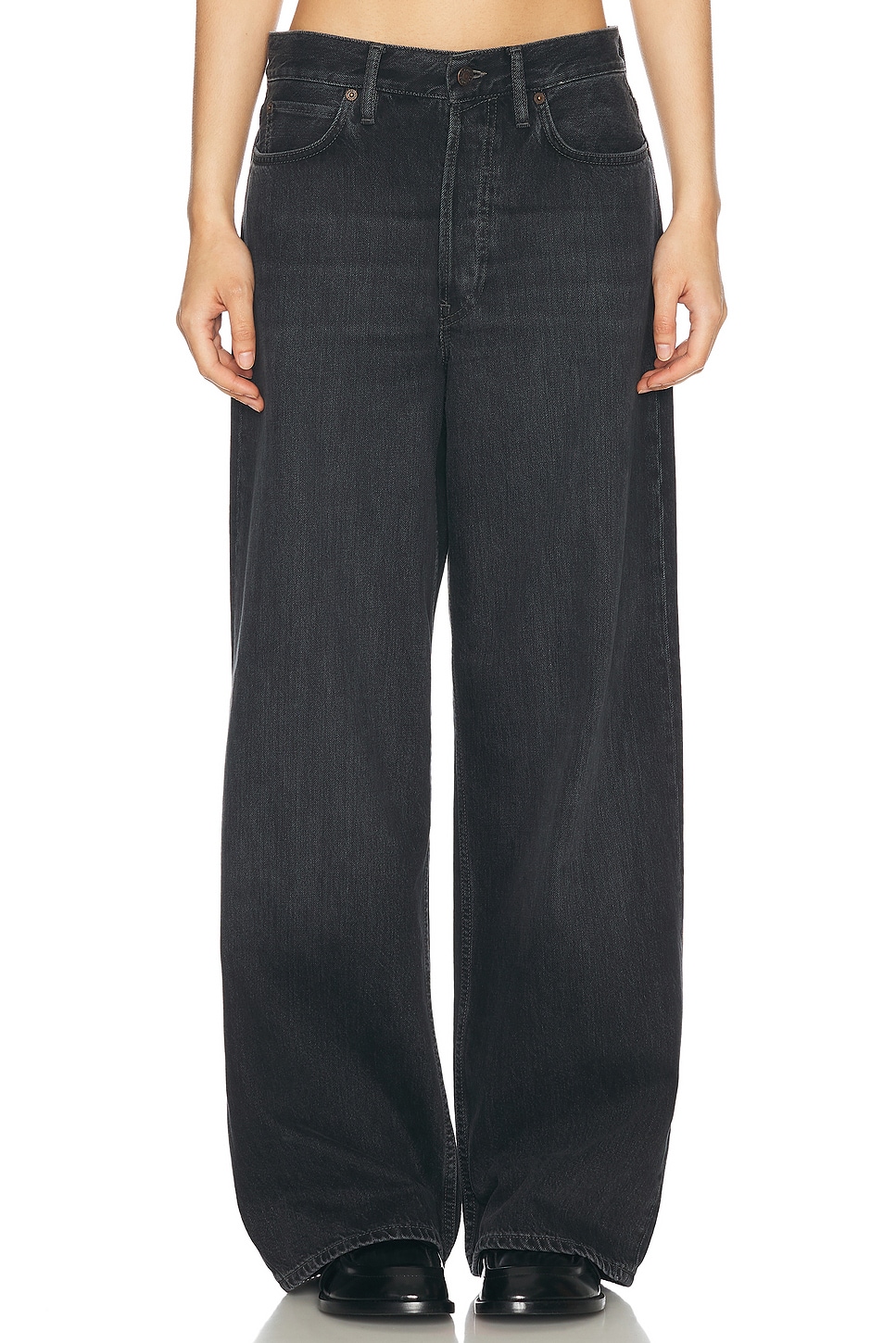 

Винтажные джинсы с широкими штанинами 1981 Acne Studios, Black