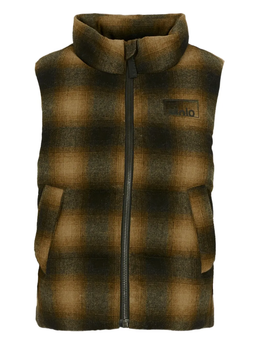 

Дутый жилет в клетку Molo, зеленый