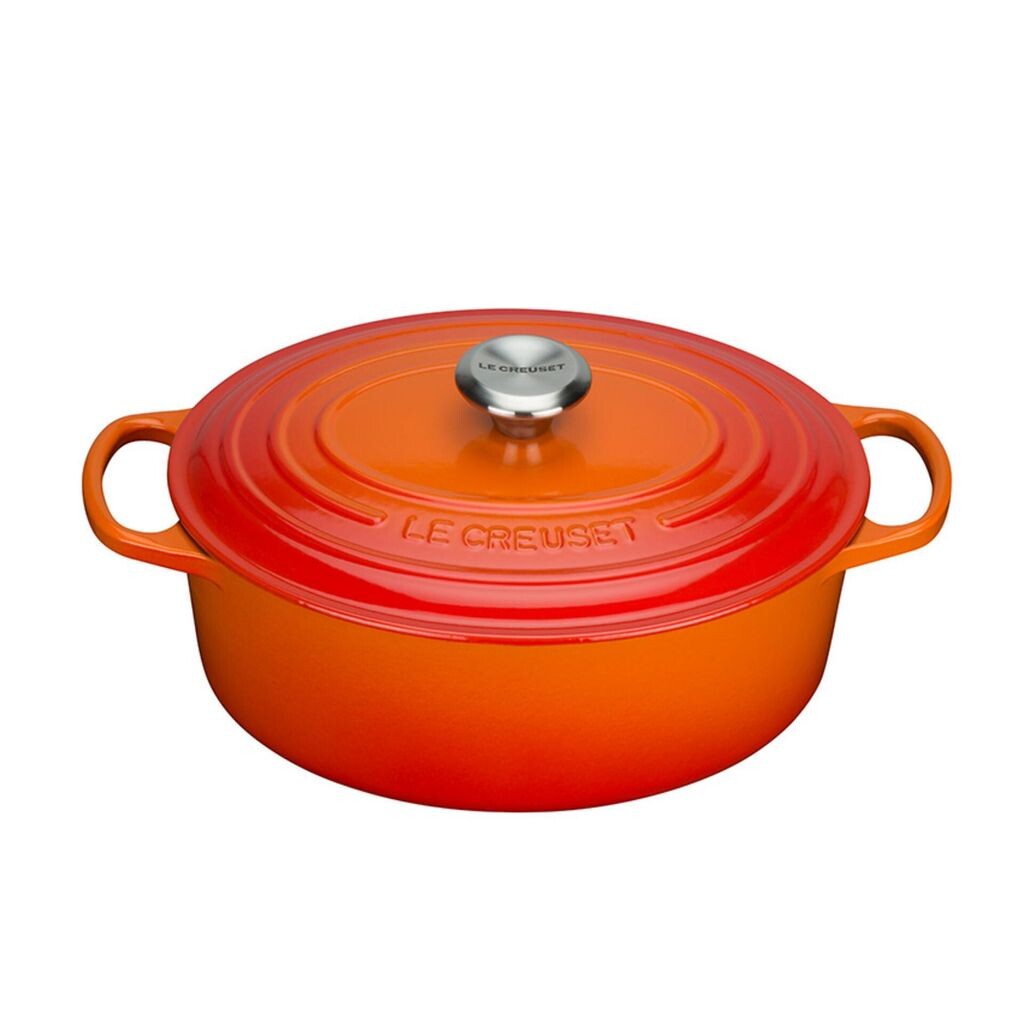 

Фирменная чугунная жаровня Le Creuset, оранжевый