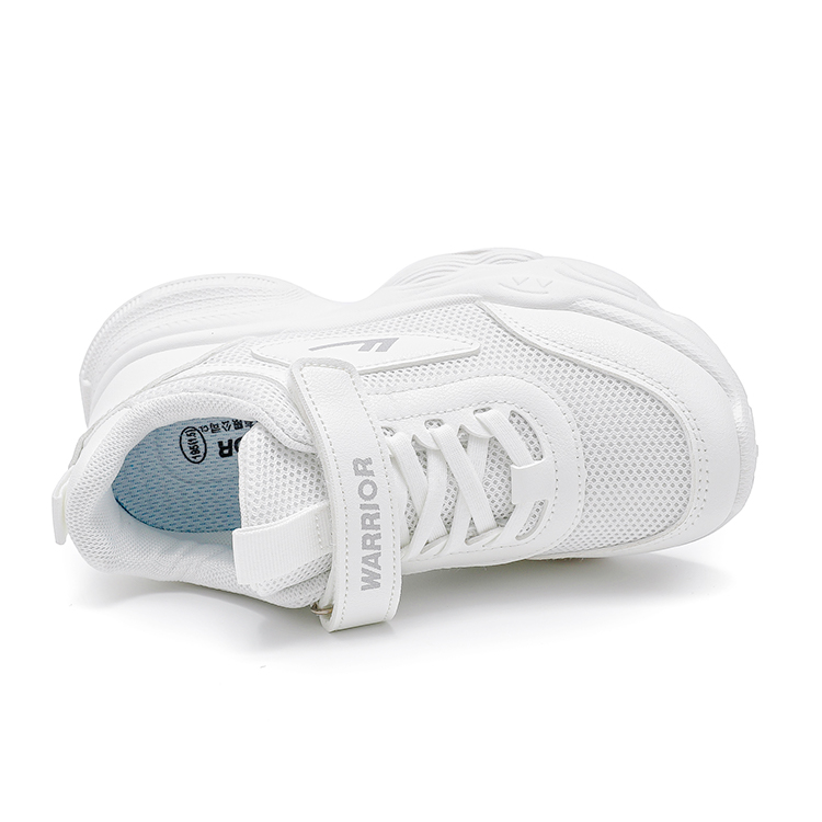 Детские кроссовки для бега Low top с амортизацией, дышащие, легкие и устойчивые к истиранию WARRIOR, белый — фото 4