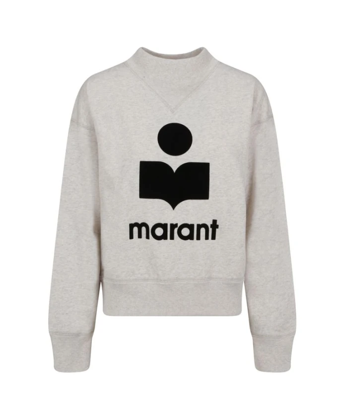 

Хлопковая толстовка Moby с культовым логотипом. Marant Ãtoile, серый