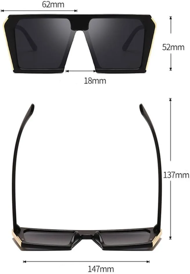 

Крупные солнцезащитные очки для женщин, металлические градиентные солнцезащитные очки, женские солнцезащитные очки с защитой от УФ-излучения UV400 HDUBFY, 2