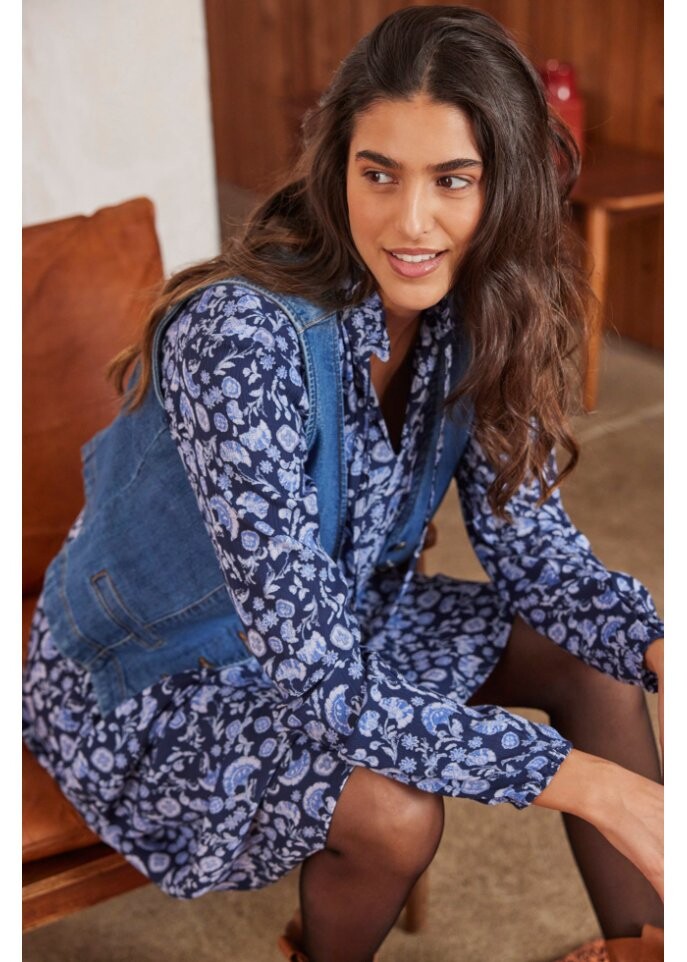 Джинсовый жилет стрейч John Baner Jeanswear, синий — фото 2