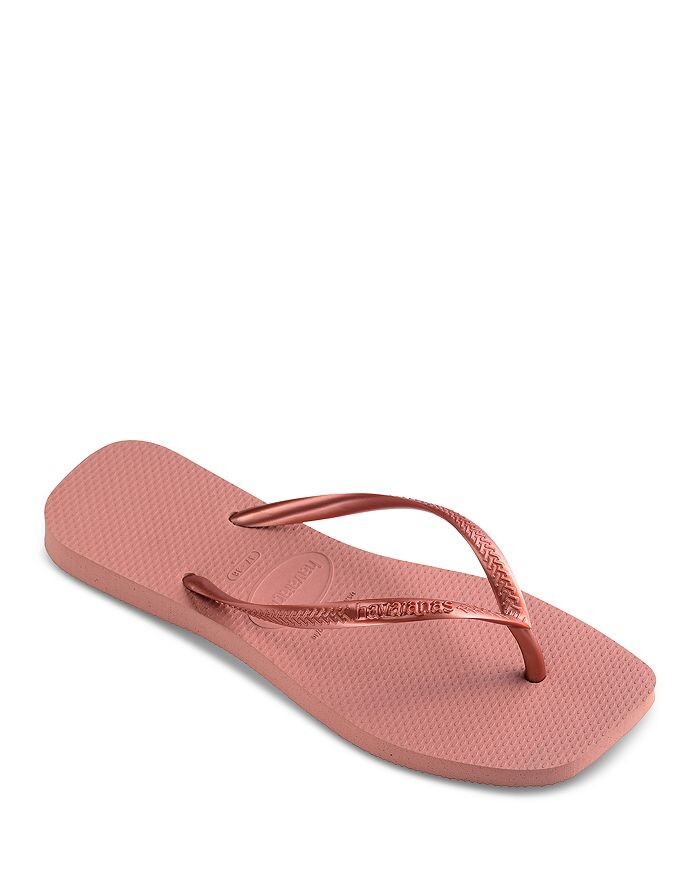 Женские узкие шлепанцы с квадратным носком без застежек havaianas — фото 2
