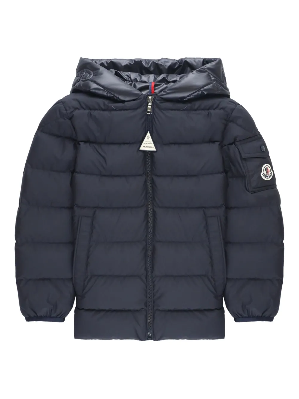 

Стеганая куртка с капюшоном Moncler Enfant, синий