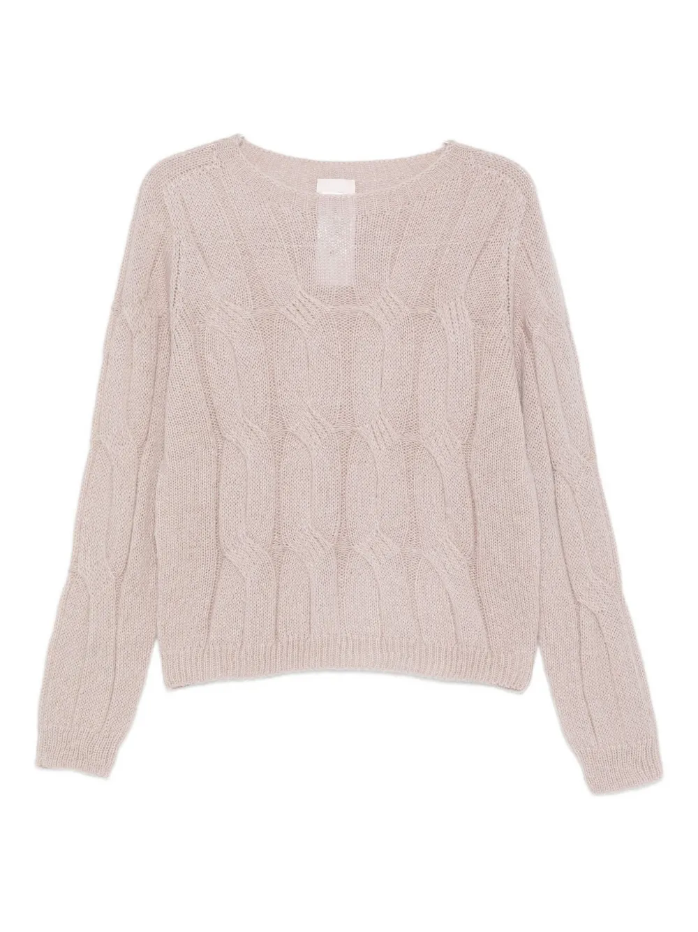 

Свитер вязаный косами LIU JO, розовый