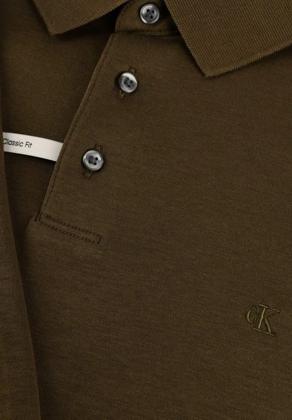 Рубашка-Поло с вышивкой на груди Calvin Klein, S Crude Green — фото 3