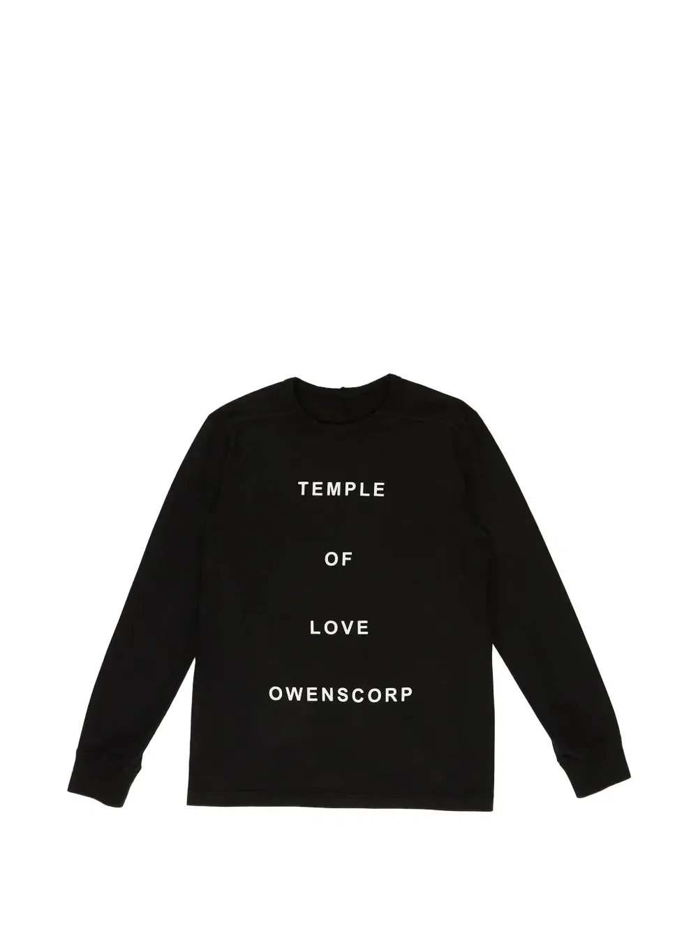 Футболка с длинными рукавами и графическим принтом Rick Owens Kids, черный