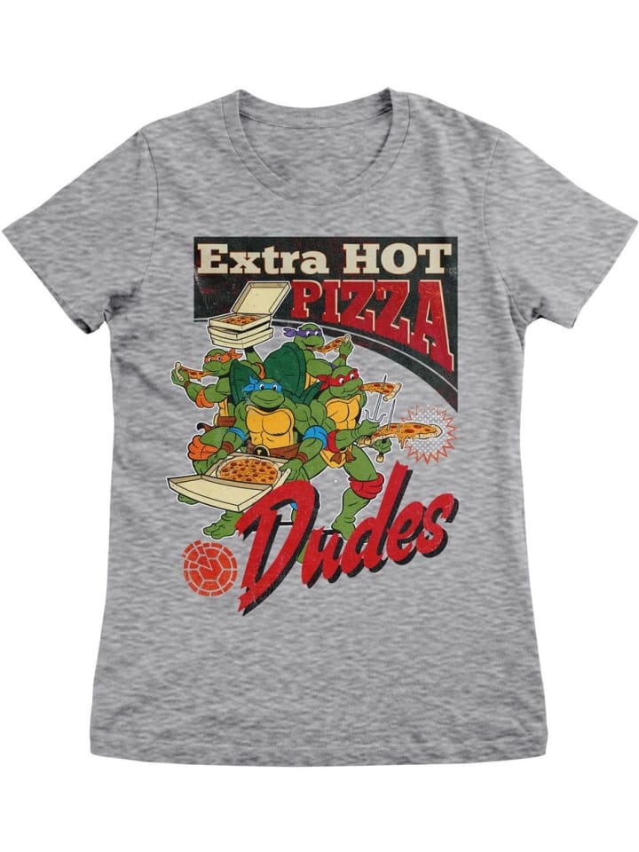 

Футболка "Extra Hot Pizza Dudes Girly Tee" серого цвета Teenage Mutant Ninja Turtles, Серый, Футболка "Extra Hot Pizza Dudes Girly Tee" серого цвета Teenage Mutant Ninja Turtles