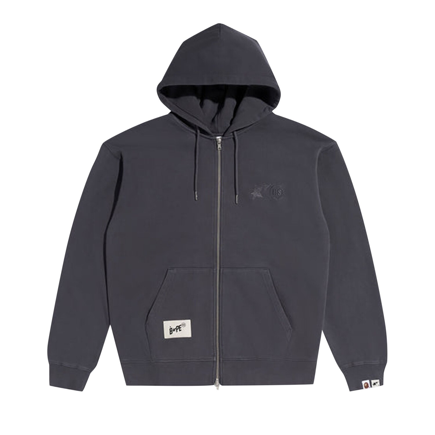 

Толстовка на молнии во всю длину BAPE x Highsnobiety, темно-серый цвет