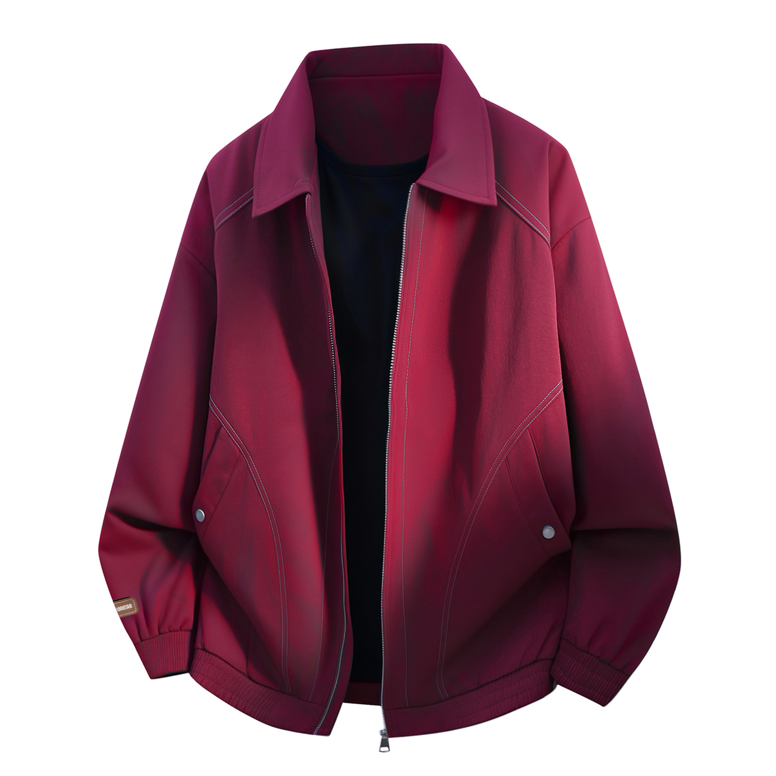 

Куртка Unisex Lapel Moderate Workwear WARRIOR, burgundy[free diy badge]