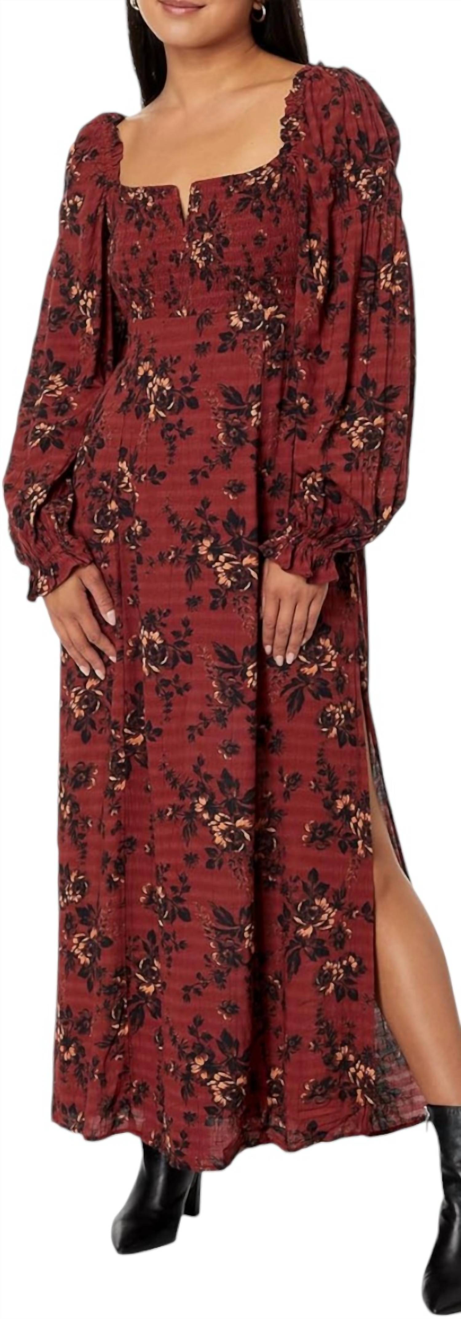 

Платье миди Jaymes в бордовом цвете Free People