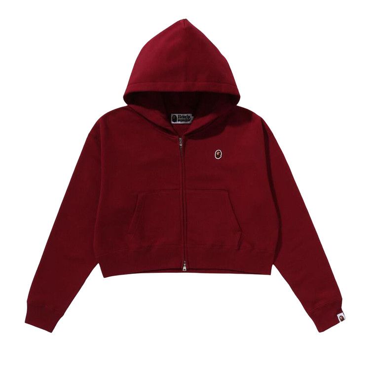 

Худи BAPE Pigment Dyed One Point Cropped Zip Hoodie, Burgundy