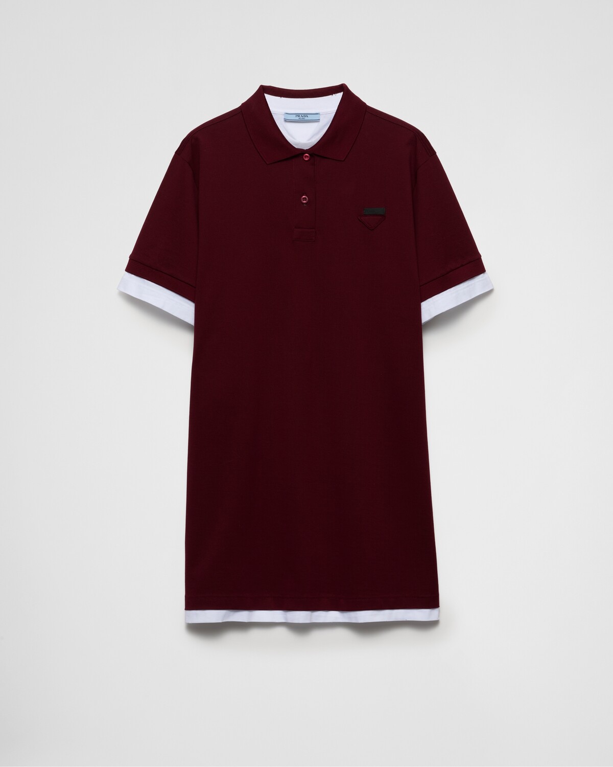 

Платье из пике и джерси Prada, бордовый