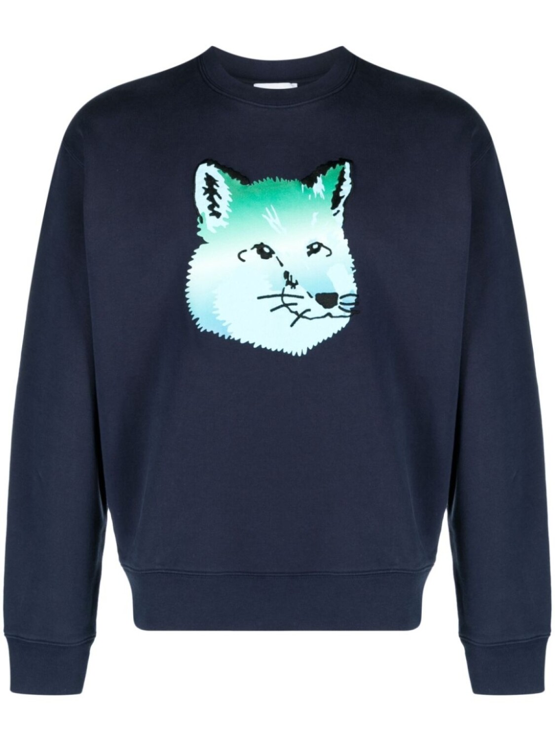 

Толстовка с принтом Vibrant Fox Head Maison Kitsuné, синий