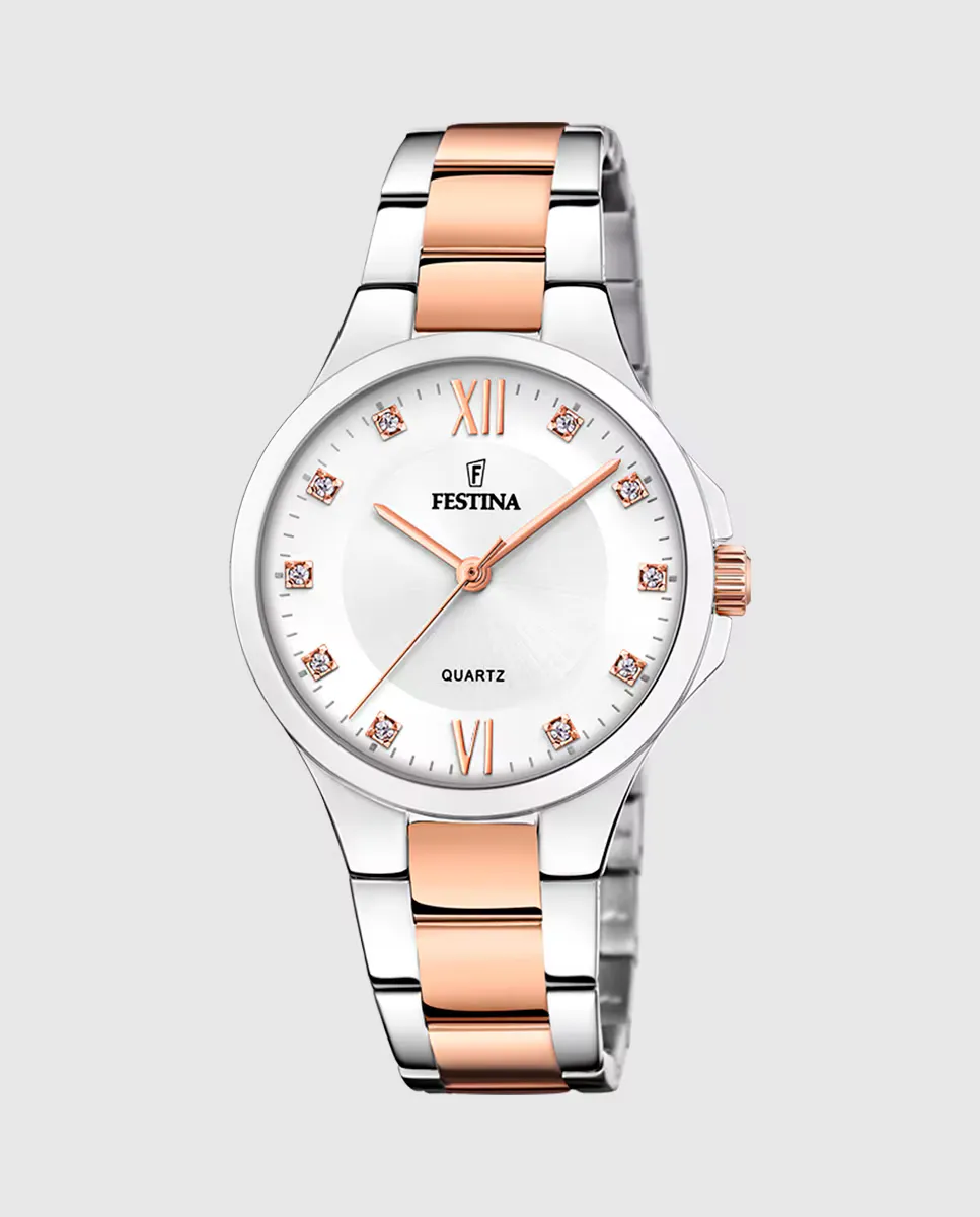 

Женские часы F20612/1 Mademoiselle из серебристой стали Festina, серебряный