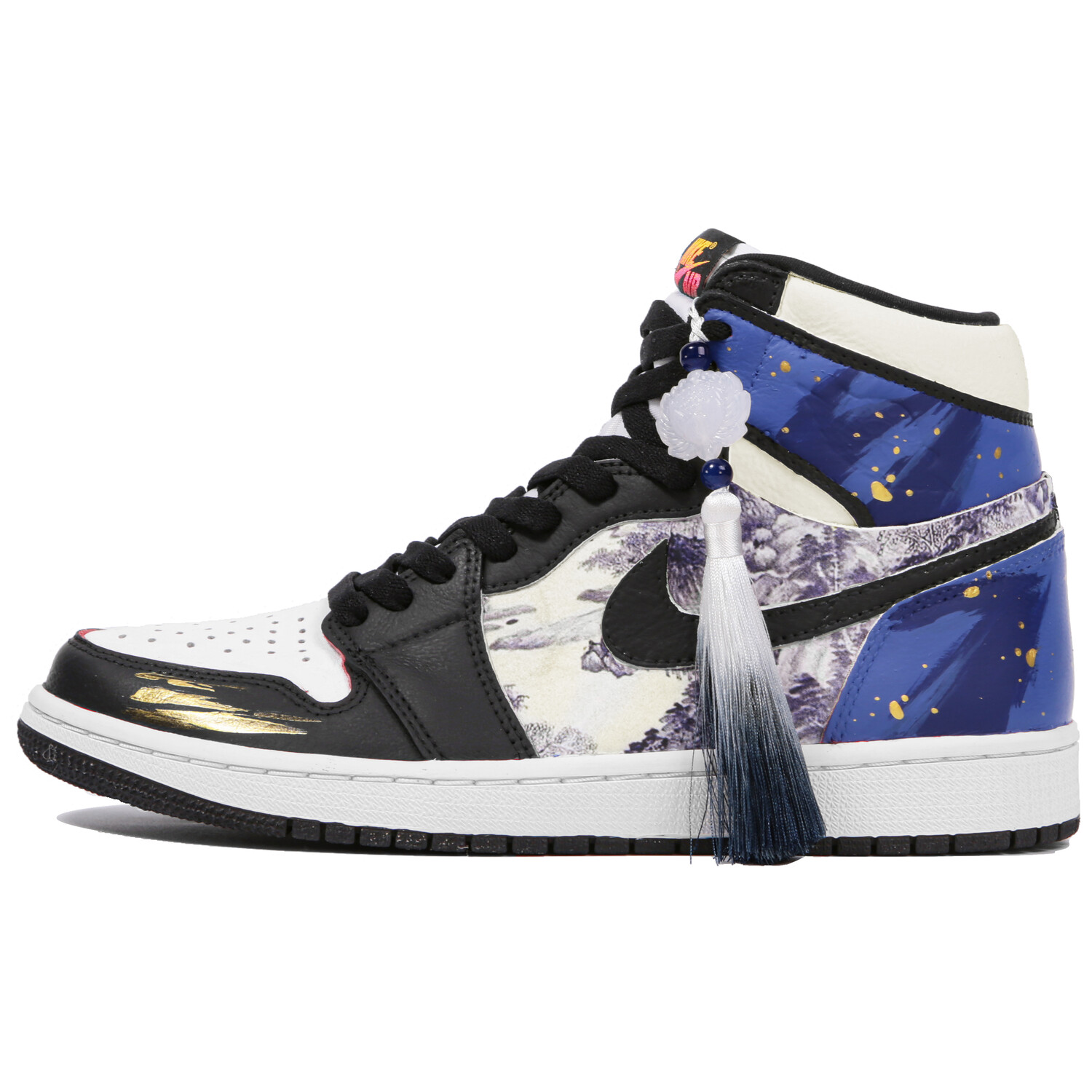 

Кроссовки Jordan Air Jordan 1 Vintage Basketball Unisex, черный/серый/синий, Синий;черный, Кроссовки Jordan Air Jordan 1 Vintage Basketball Unisex, черный/серый/синий