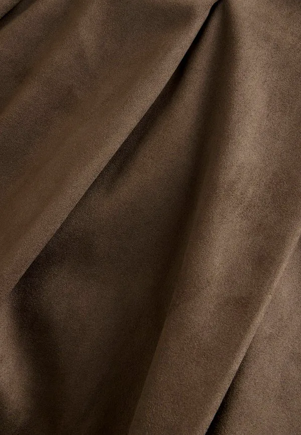 Плиссированная юбка-килт средней длины прямого кроя Next, Chocolate Brown — фото 2