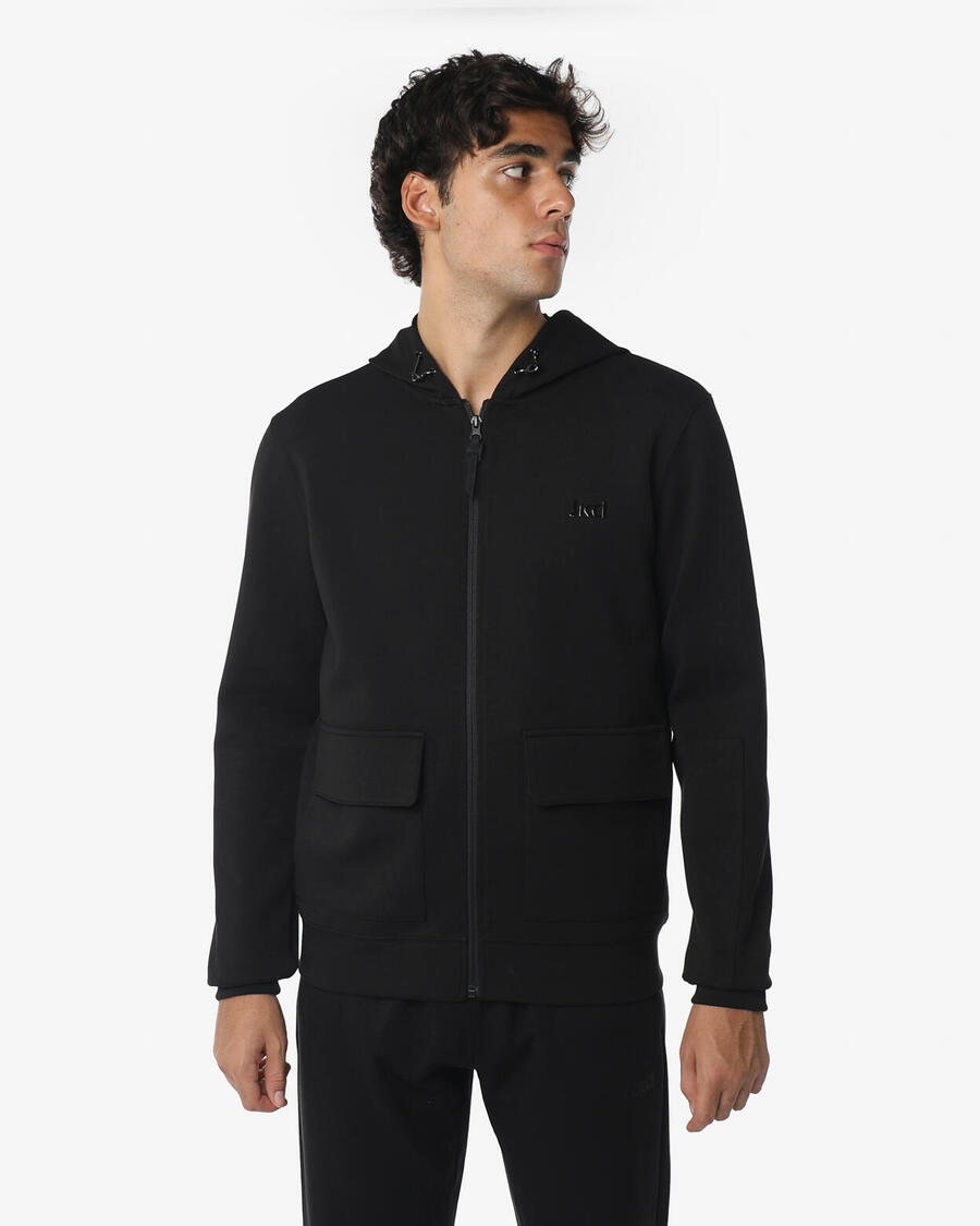 

JAKED Черная синтетическая фитнес-толстовка для мужчин