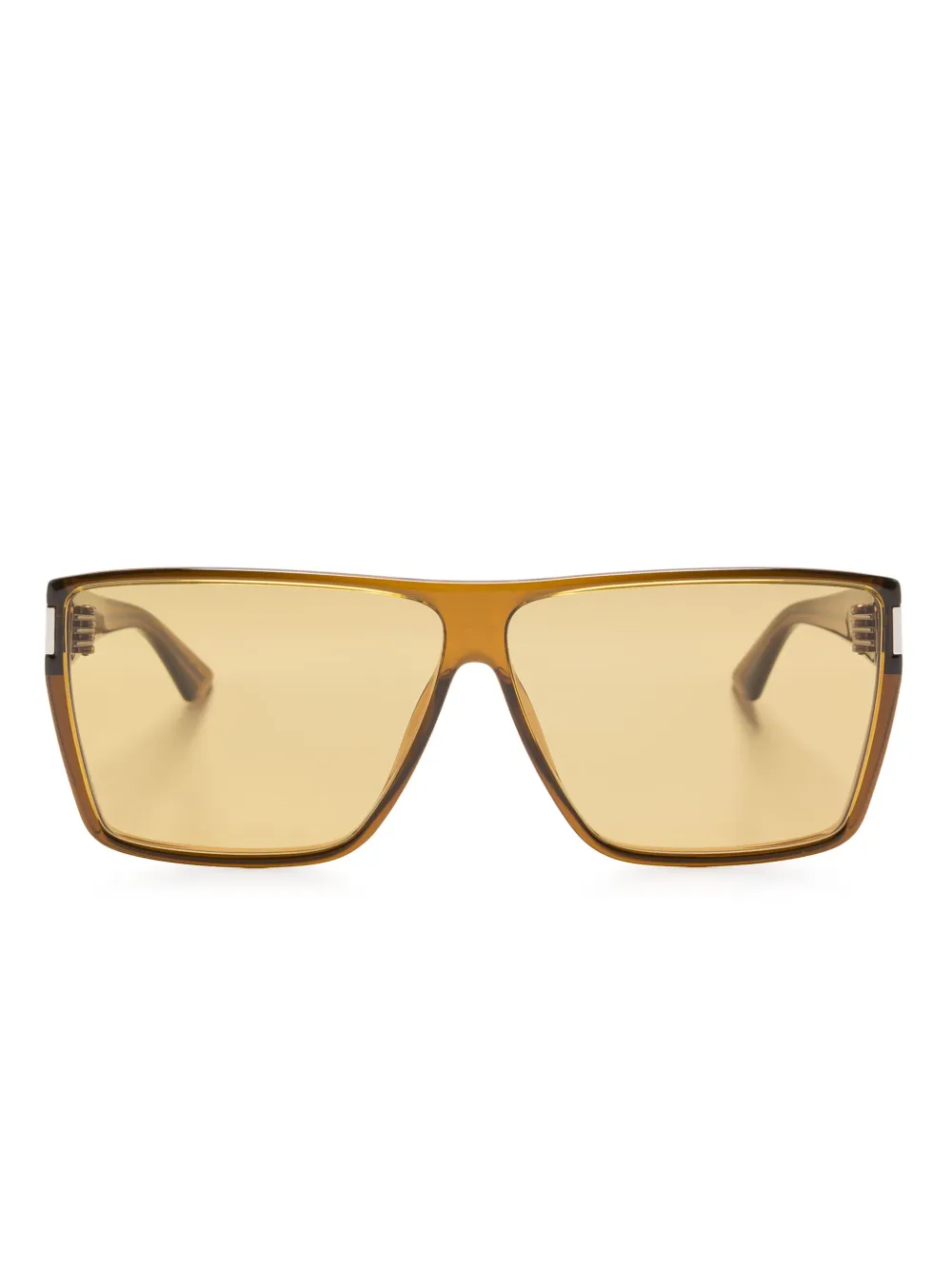 

Солнцезащитные очки в квадратной оправе Saint Laurent Eyewear, коричневый