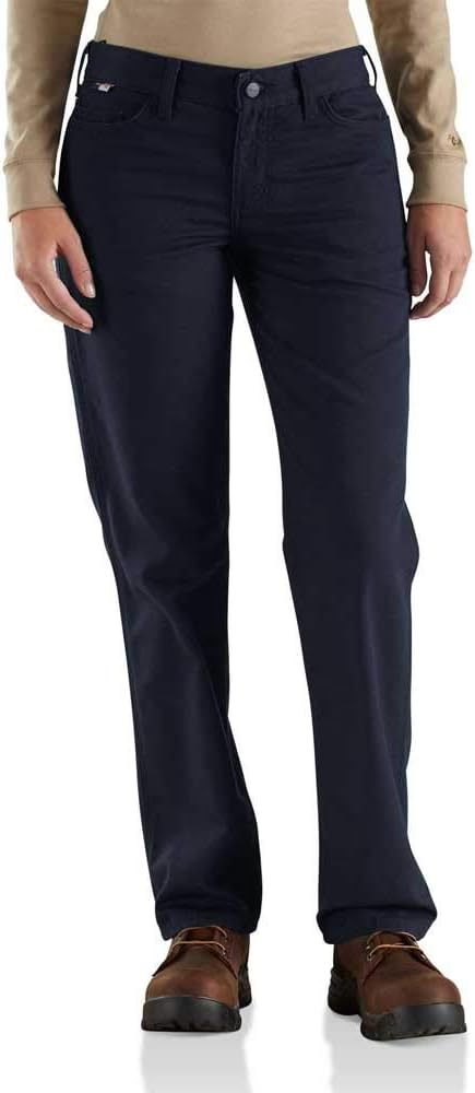 

Женские огнестойкие прочные гибкие холщовые брюки Carhartt, Dark Navy
