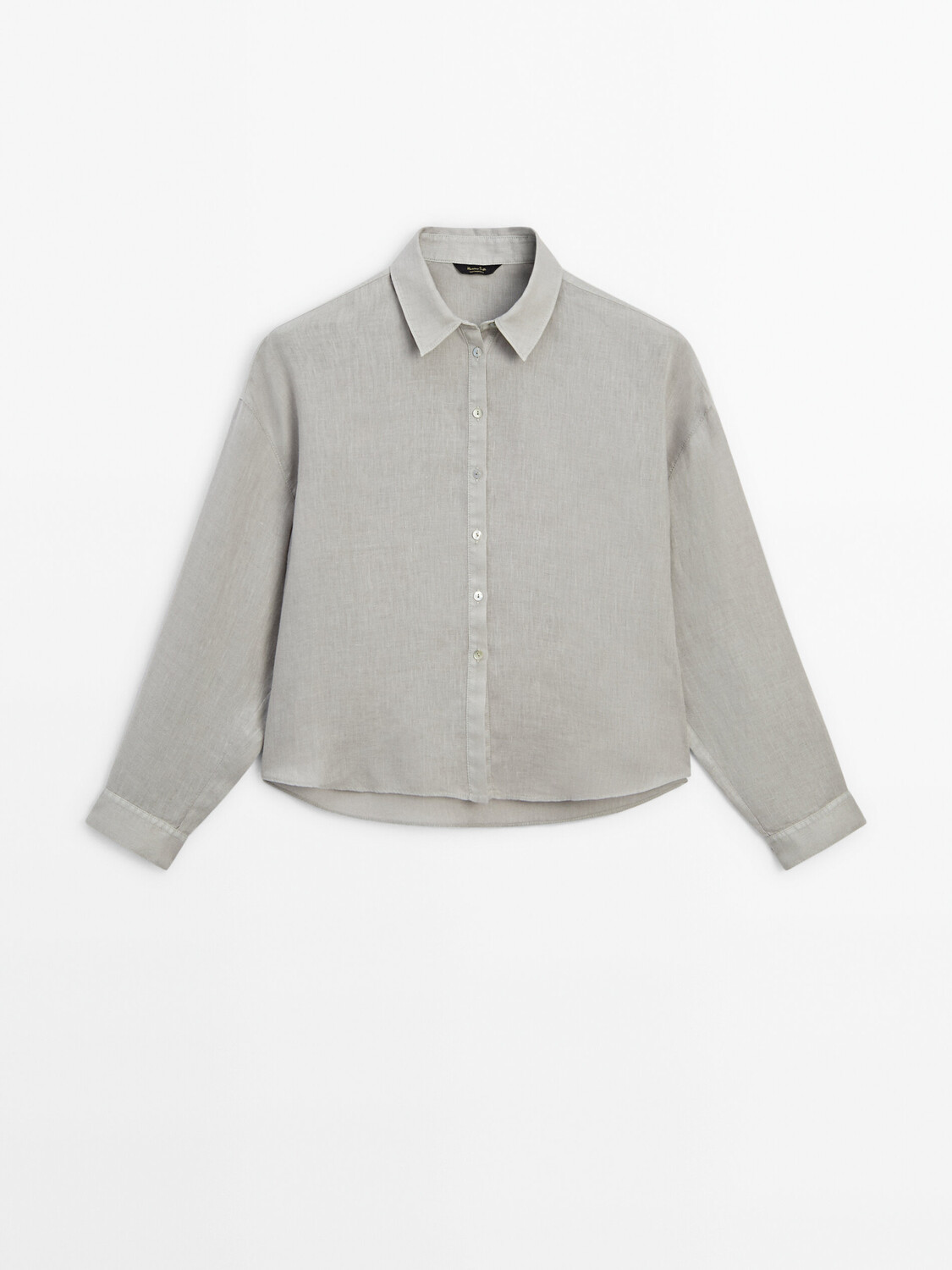 

100% льняная рубашка Massimo Dutti, серый