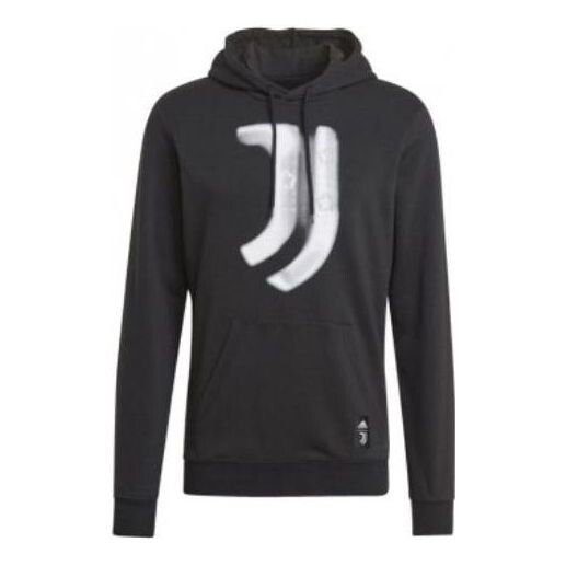 

Толстовка Men's adidas Juventus Pattern Printing Hooded Pullover Long Sleeves Black, черный