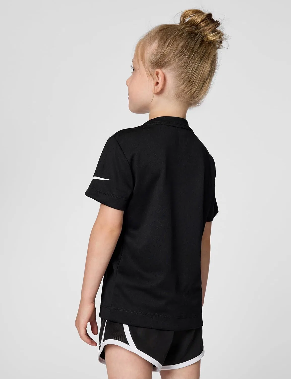 Футболка Dri-FIT Nike Kids' Trophy23 с большим логотипом, Black/Black/White — фото 3