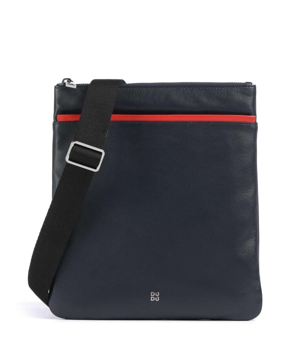 

Красочная сумка через плечо из мелкозернистой кожи Dudu Bags, синий