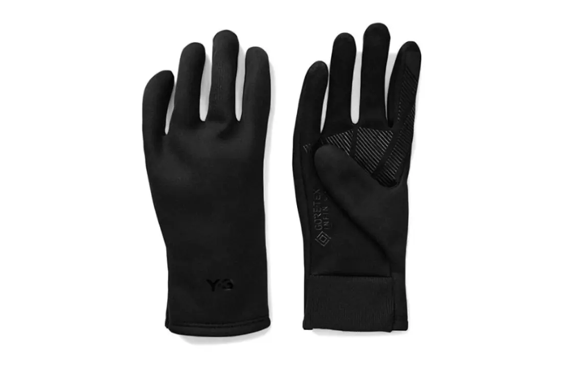 

Y-3 Логотип Y 3 тисненые противоскользящие перчатки, Black