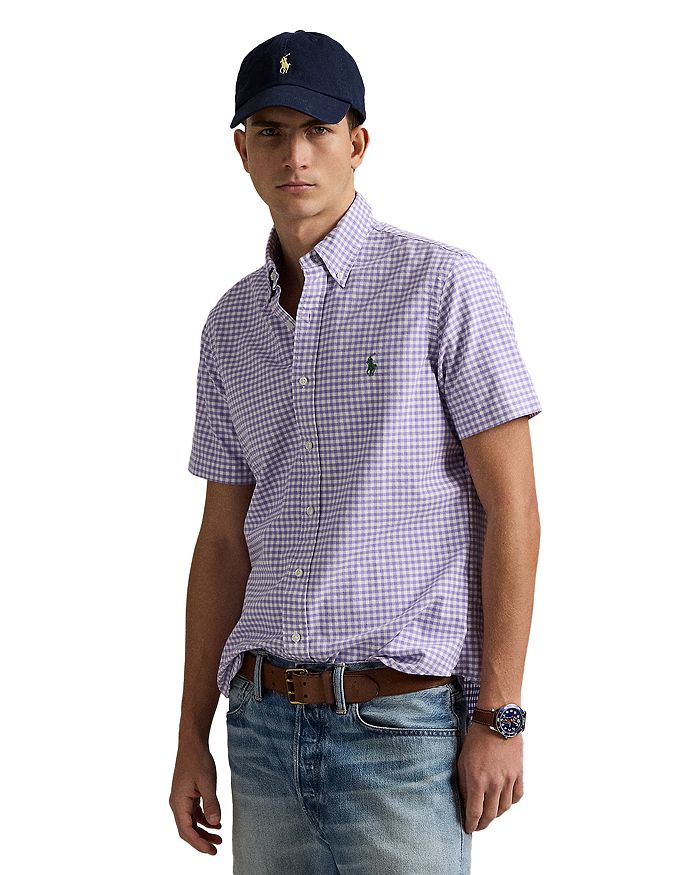 

Классическая оксфордская рубашка в клетку Polo Ralph Lauren, фиолетовый