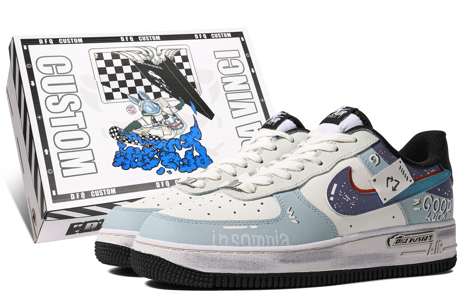 

Женские кроссовки для скейтбординга Nike Air Force 1, Light Blue