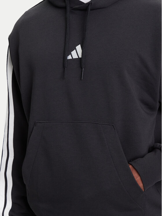 Толстовка обычного кроя Essentials 3-Stripes JD1874 Adidas, черный — фото 4
