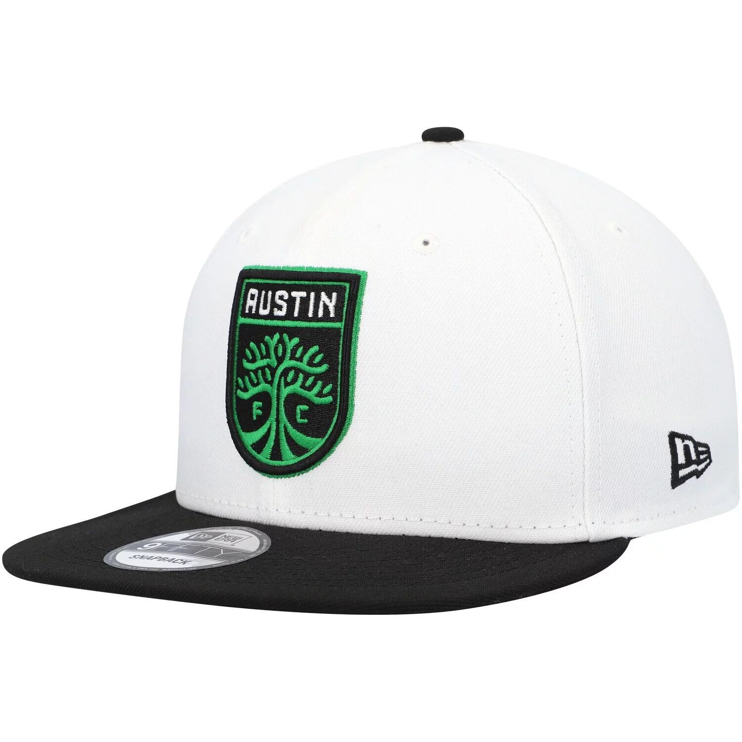 

Мужская двухцветная бейсболка New Era белого/черного цвета Austin FC 9FIFTY Snapback